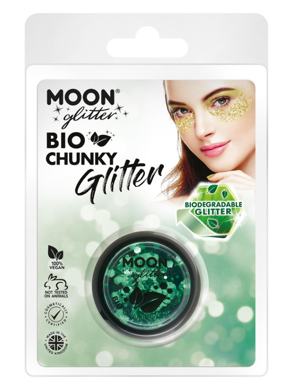 Moon Glitter Bio Chunky Glitter, Green