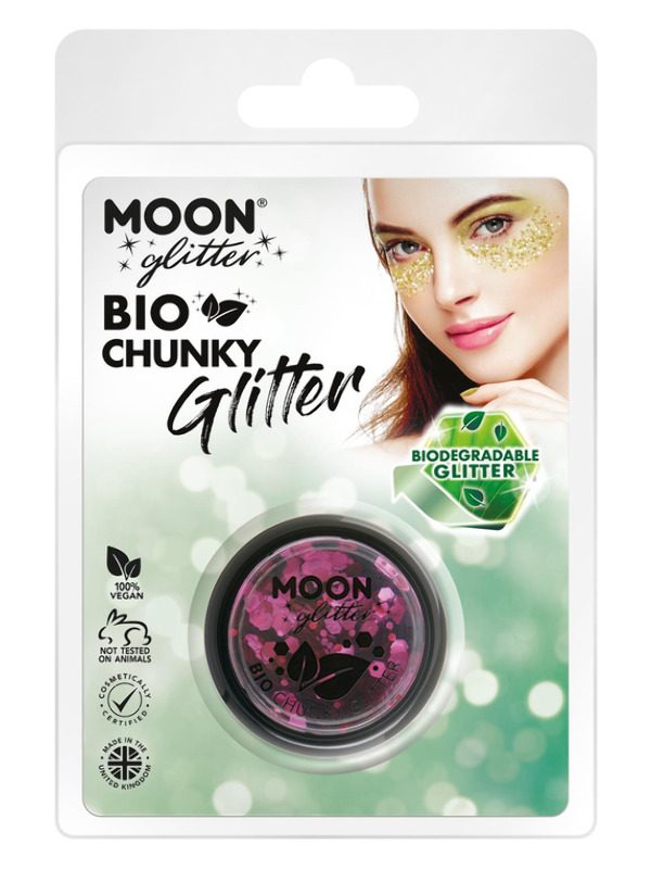 Moon Glitter Bio Chunky Glitter, Rose