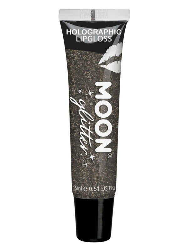 Moon Glitter Holographic Glitter Lipgloss, Black