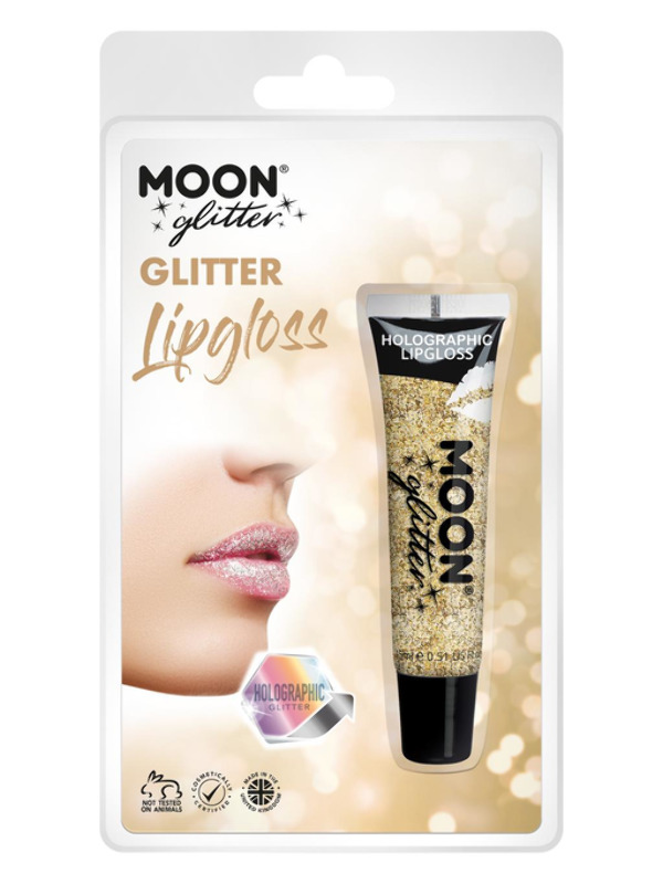 Moon Glitter Holographic Glitter Lipgloss, Gold