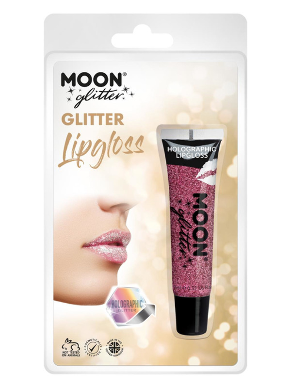 Moon Glitter Holographic Glitter Lipgloss, Pink
