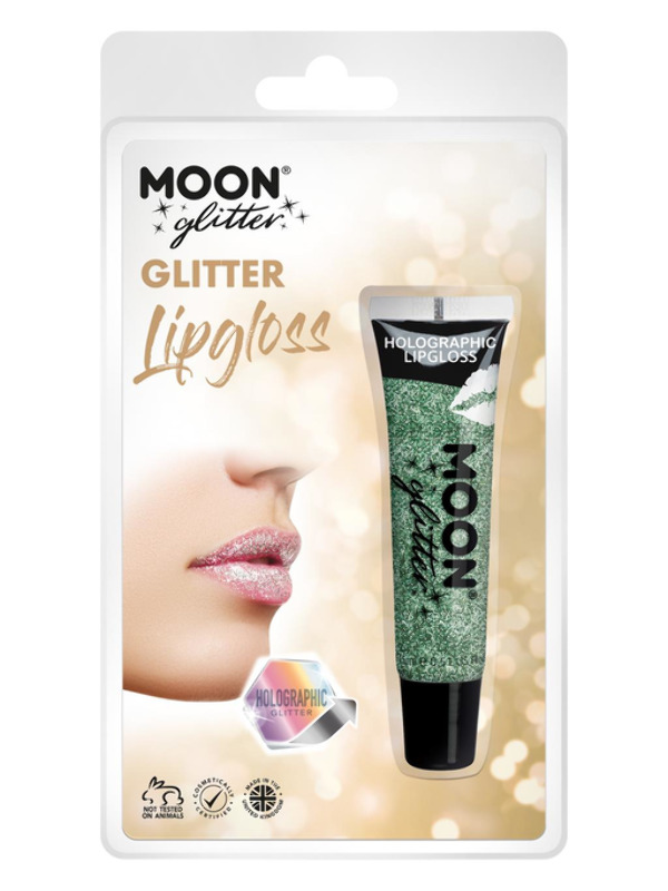 Moon Glitter Holographic Glitter Lipgloss, Green
