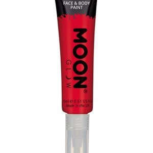 Moon Glow Intense Neon UV Face Paint, Red