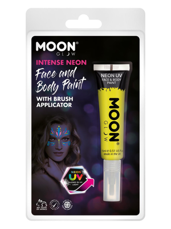 Moon Glow Intense Neon UV Face Paint, Yellow