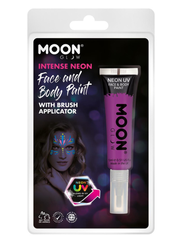 Moon Glow Intense Neon UV Face Paint, Purple
