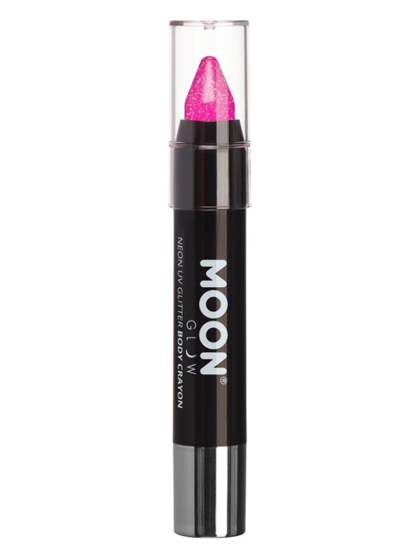 Moon Glow - Neon UV Glitter Body Crayons, Magenta