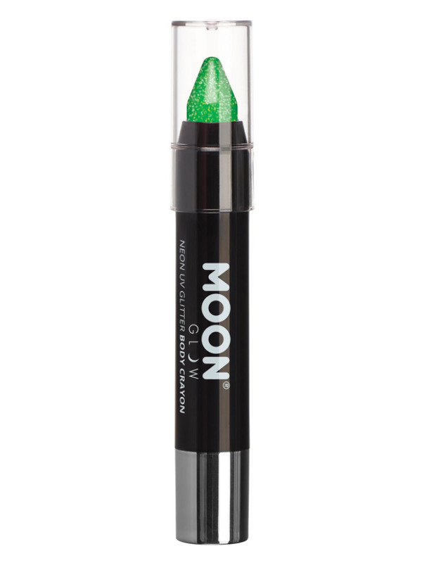 Moon Glow - Neon UV Glitter Body Crayons, Green