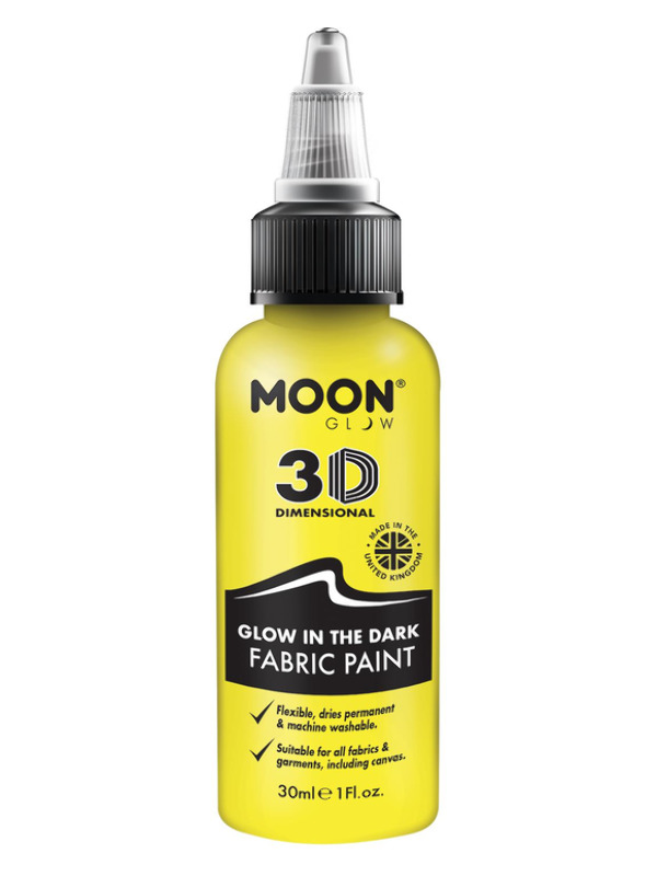 Moon Glow - Glow in the Dark Fabric Paint, Yellow