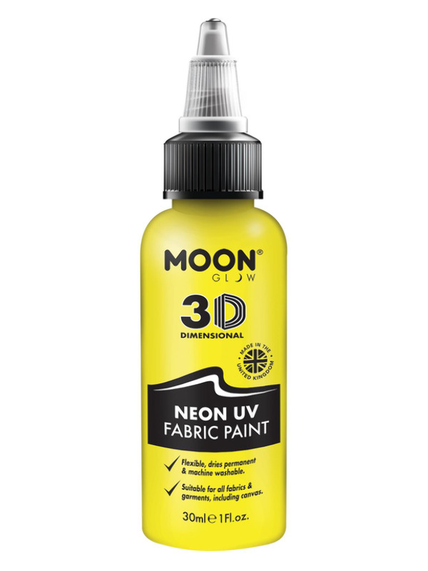 Moon Glow - Neon UV Intense Fabric Paint, Yellow