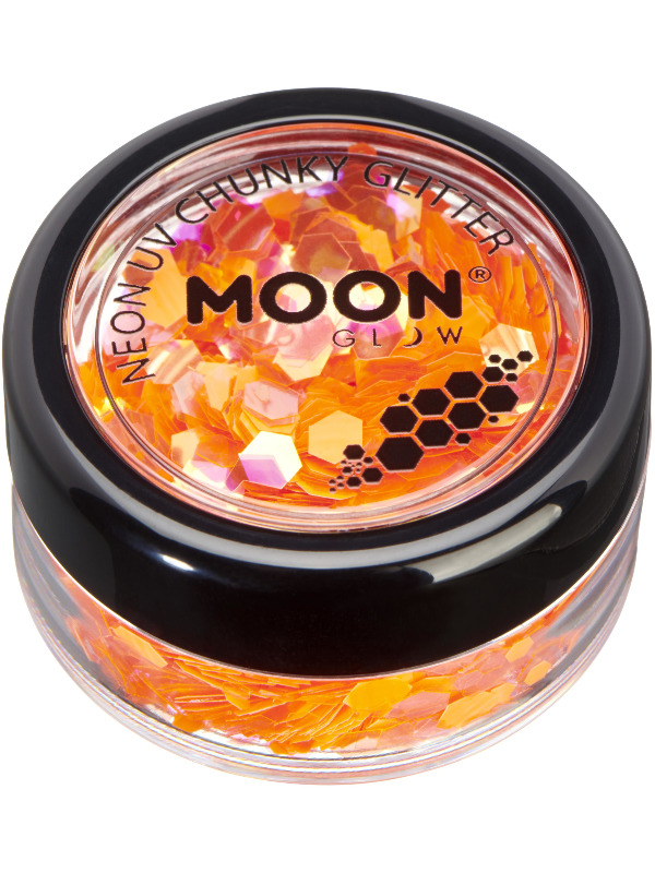 Moon Glow - Neon UV Chunky Glitter, Orange