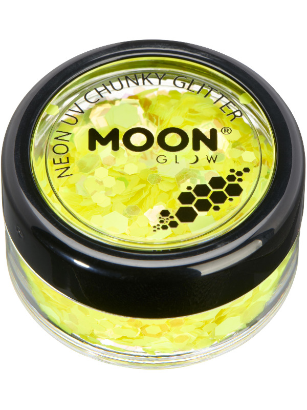 Moon Glow - Neon UV Chunky Glitter, Yellow