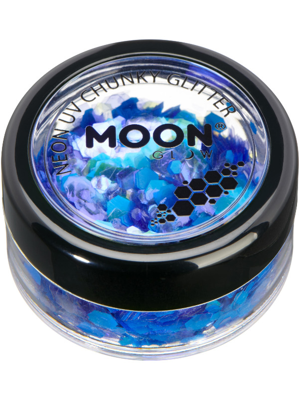 Moon Glow - Neon UV Chunky Glitter, Blue