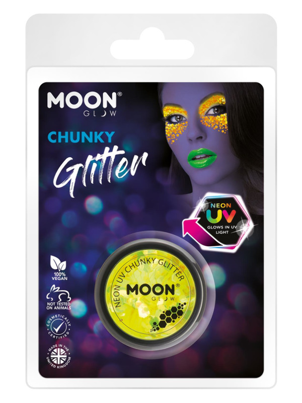 Moon Glow - Neon UV Chunky Glitter, Yellow