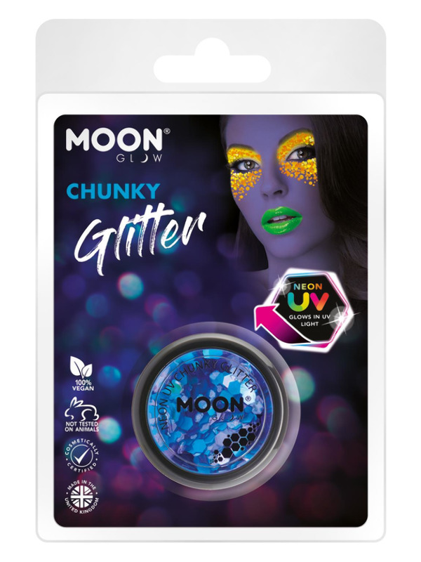 Moon Glow - Neon UV Chunky Glitter, Blue