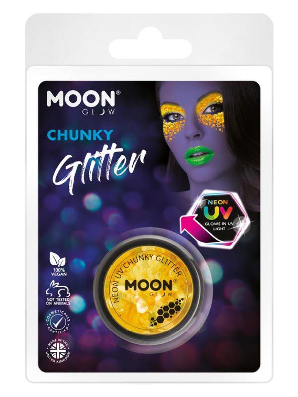 Moon Glow - Neon UV Chunky Glitter, Golden