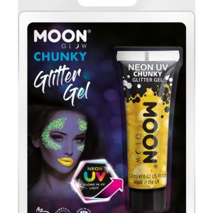 Moon Glow - Neon UV Chunky Glitter Gel, Golden