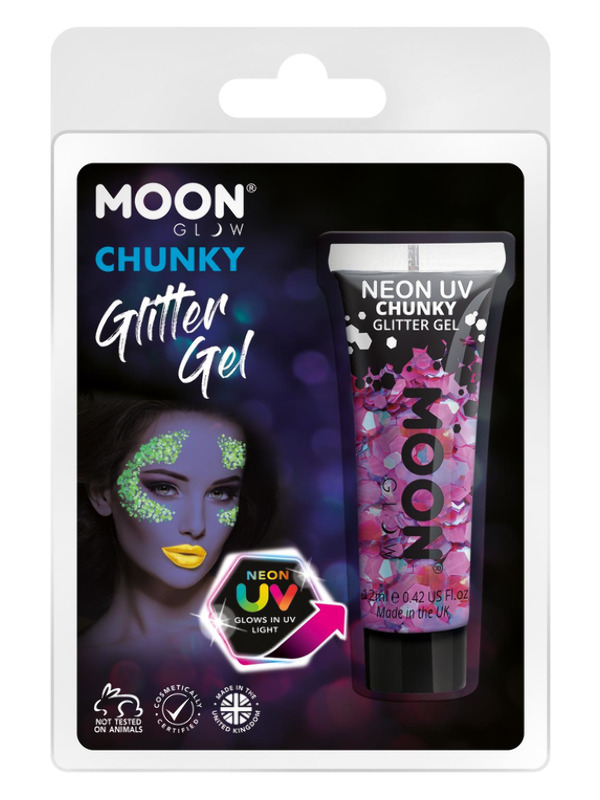 Moon Glow - Neon UV Chunky Glitter Gel, Purple