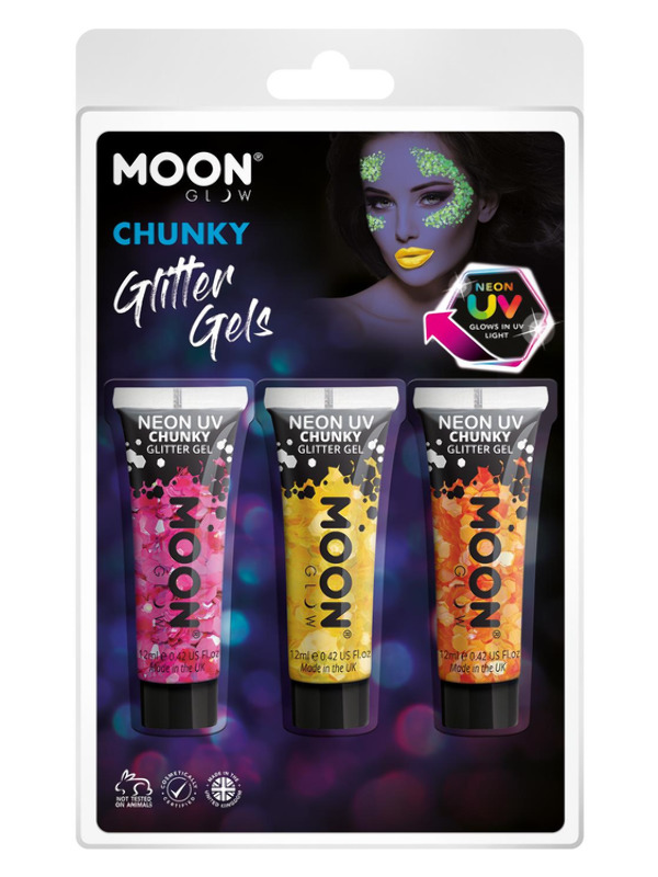 Moon Glow - Neon UV Chunky Glitter Gel,