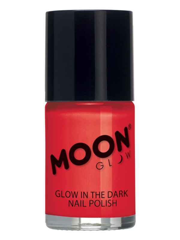 Moon Glow - Glow in the Dark Nail Polish, Red