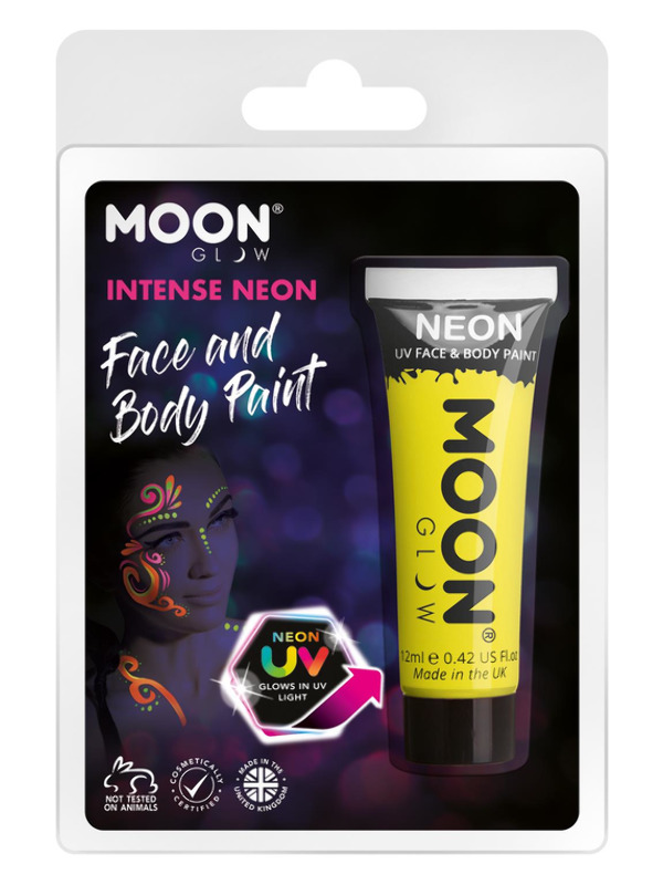 Moon Glow Intense Neon UV Face Paint, Yellow