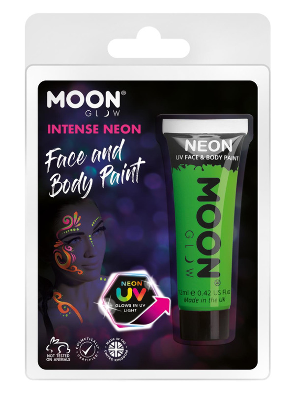 Moon Glow Intense Neon UV Face Paint, Green
