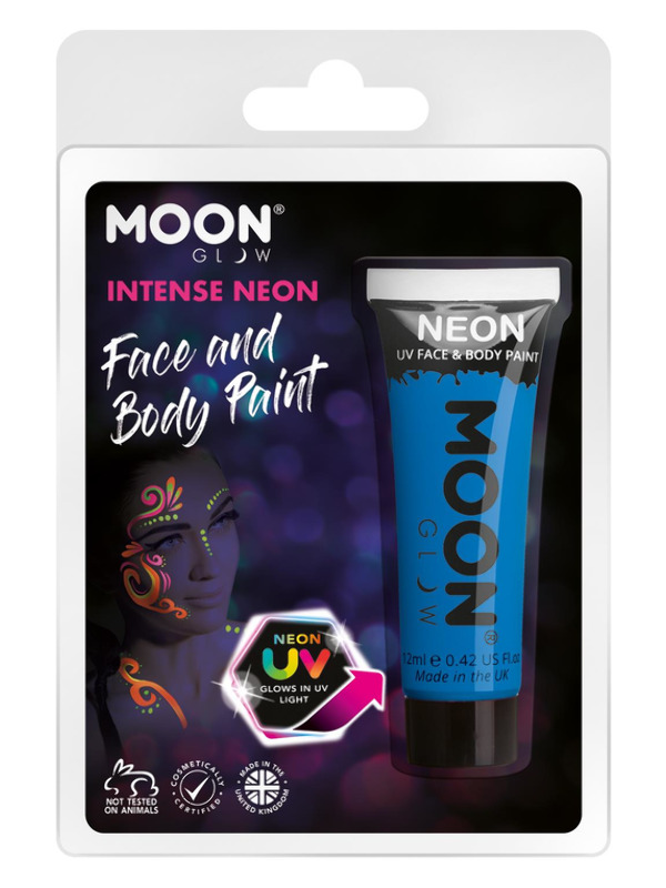 Moon Glow Intense Neon UV Face Paint, Blue