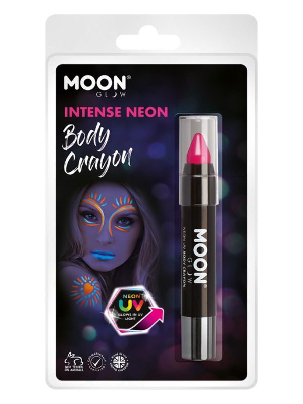 Moon Glow Intense Neon UV Body Crayons, Hot Pink