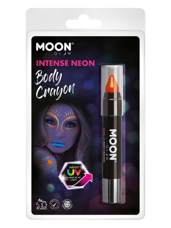 Moon Glow Intense Neon UV Body Crayons, Orange
