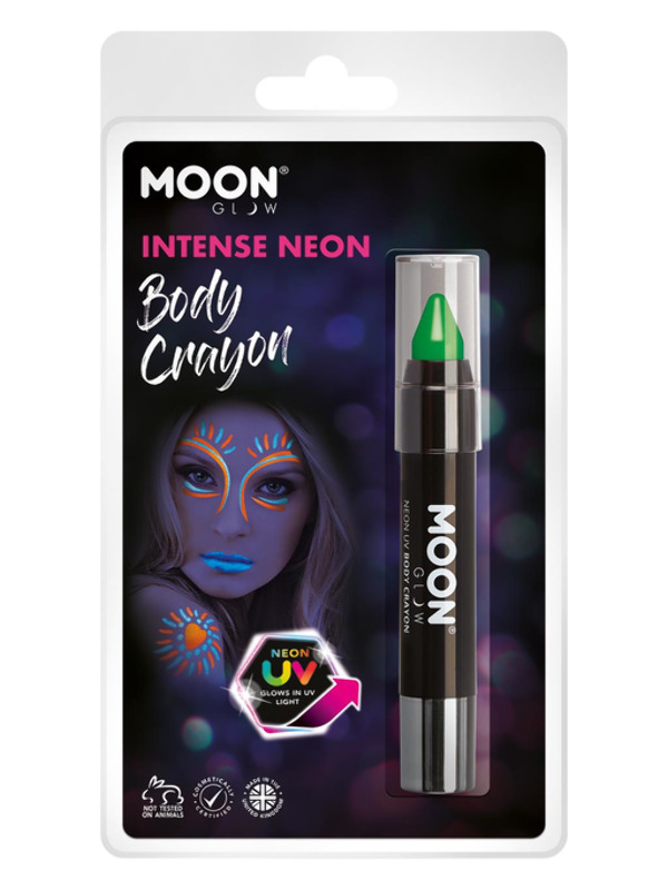 Moon Glow Intense Neon UV Body Crayons, Green