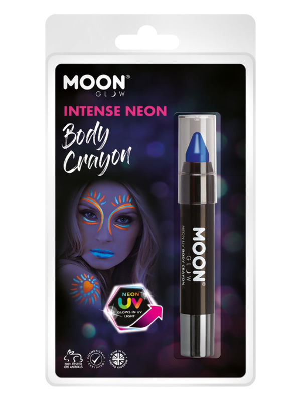 Moon Glow Intense Neon UV Body Crayons, Blue
