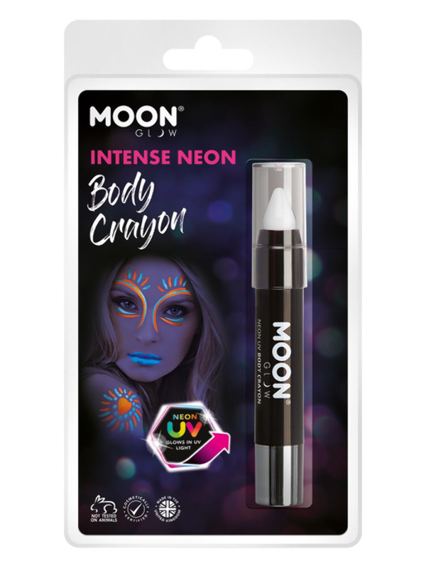 Moon Glow Intense Neon UV Body Crayons, White