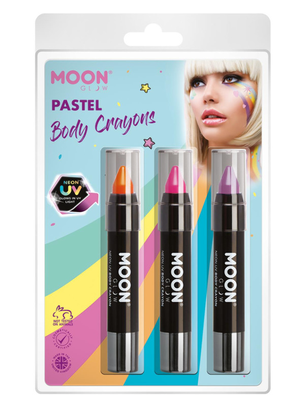 Moon Glow Intense Neon UV Body Crayons,