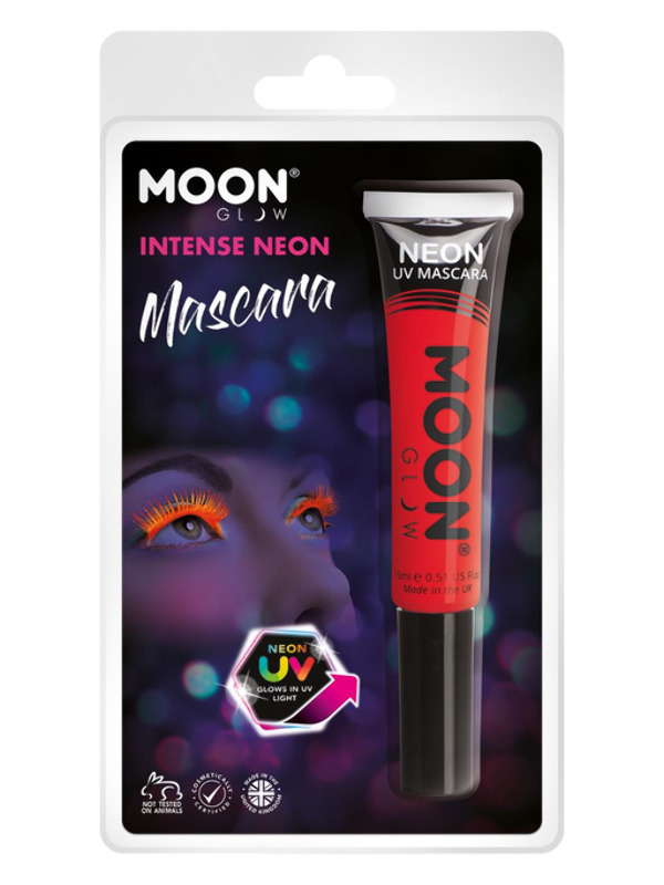 Moon Glow Intense Neon UV Mascara, Red