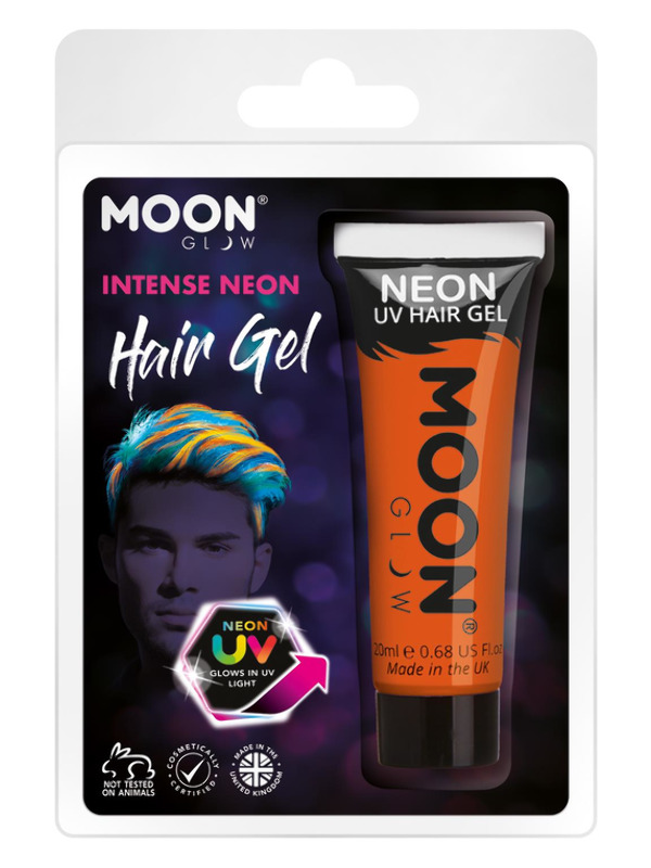 Moon Glow Intense Neon UV Hair Gel, Orange