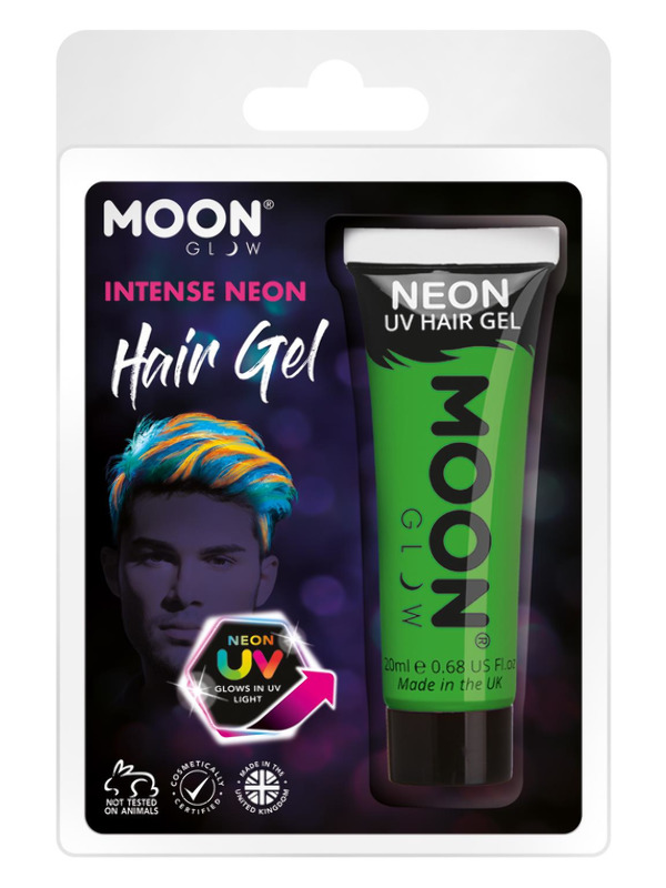 Moon Glow Intense Neon UV Hair Gel, Green