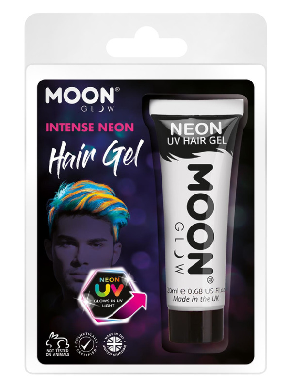 Moon Glow Intense Neon UV Hair Gel, White