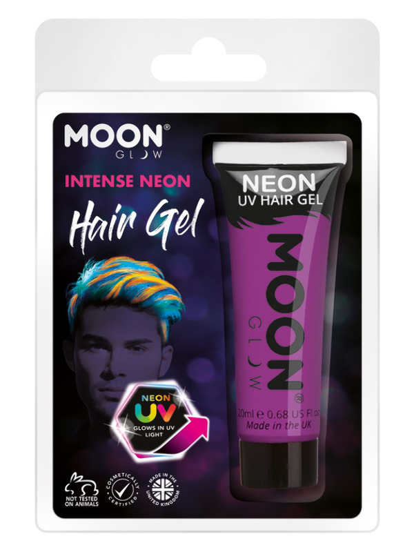 Moon Glow Intense Neon UV Hair Gel, Purple