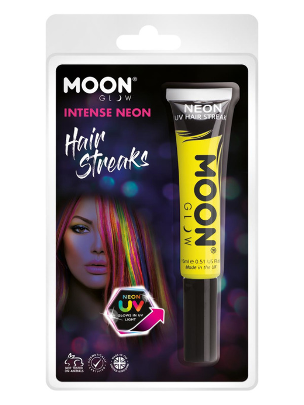 Moon Glow Intense Neon UV Hair Streaks, Yellow