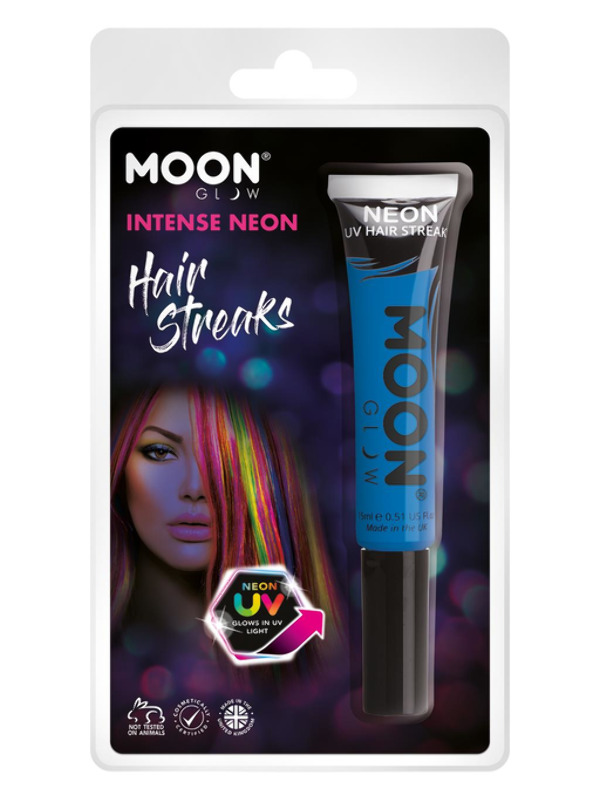 Moon Glow Intense Neon UV Hair Streaks, Blue