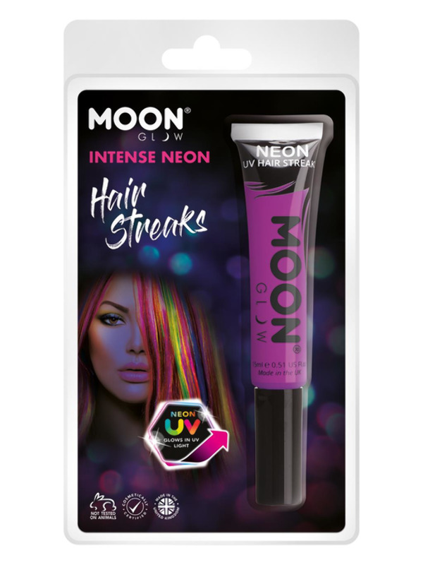 Moon Glow Intense Neon UV Hair Streaks, Purple