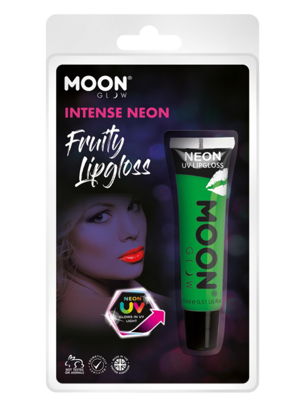 Moon Glow Intense Neon UV Fruity Lipgloss, Green