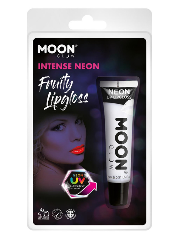 Moon Glow Intense Neon UV Fruity Lipgloss, White