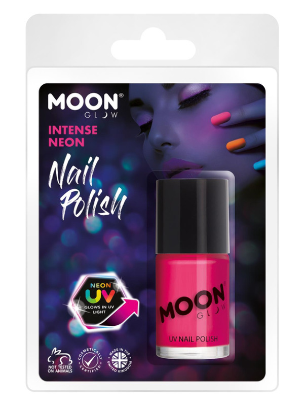 Moon Glow Intense UV Nail Polish, Neon Pink