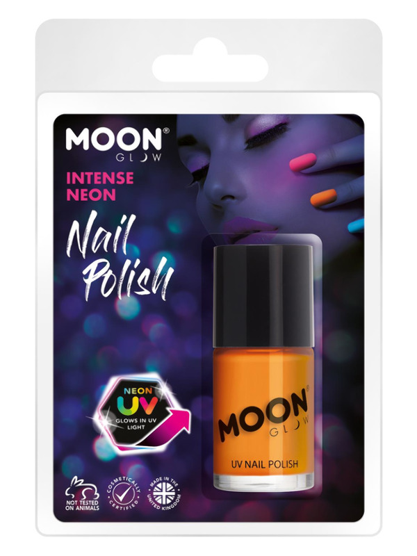 Moon Glow Intense Neon UV Nail Polish, Neon Orange