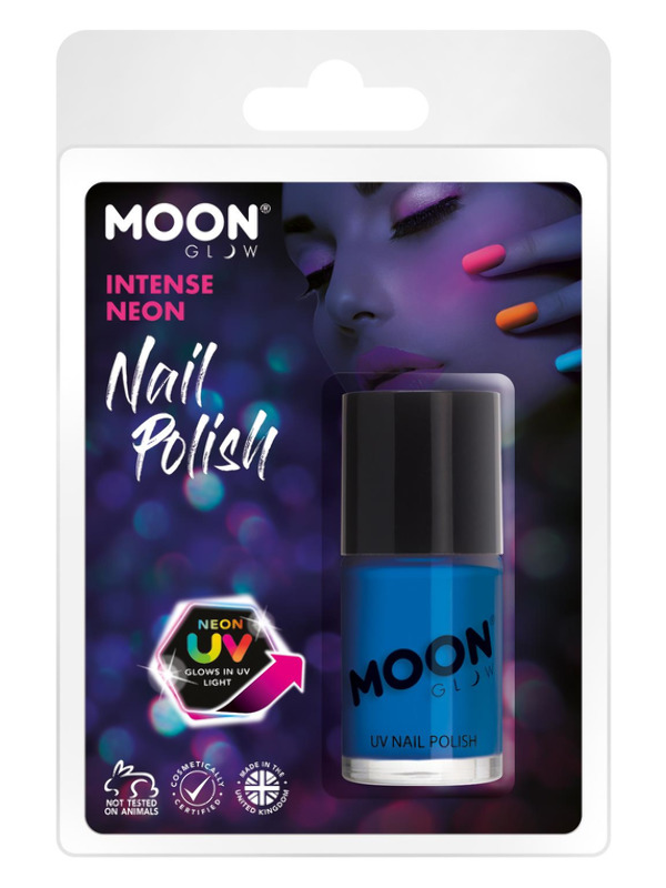 Moon Glow Intense Neon UV Nail Polish, Neon Blue