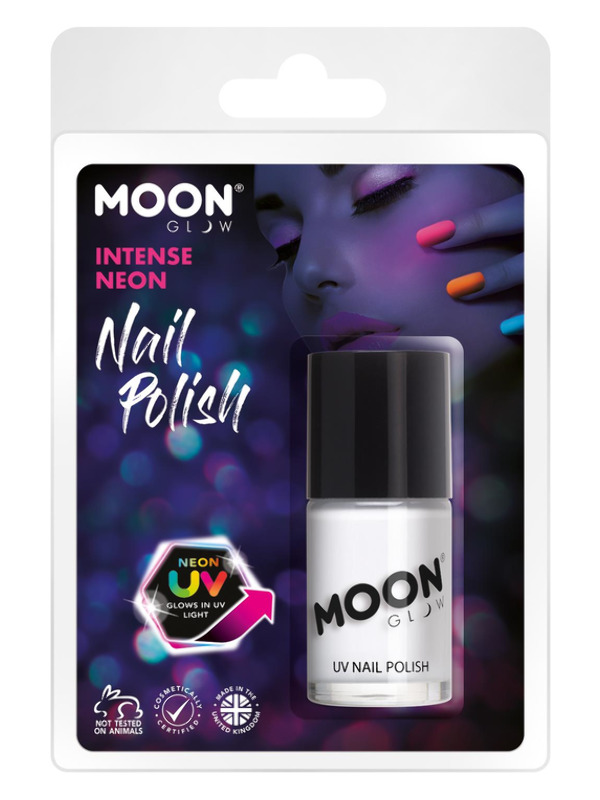 Moon Glow Intense Neon UV Nail Polish, White