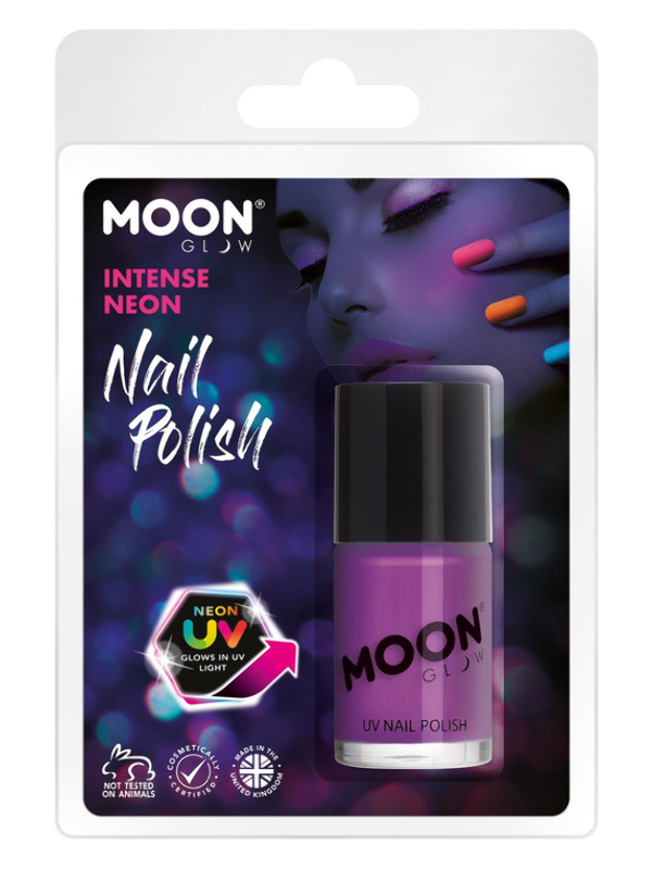 Moon Glow Intense Neon UV Nail Polish, Neon Purple