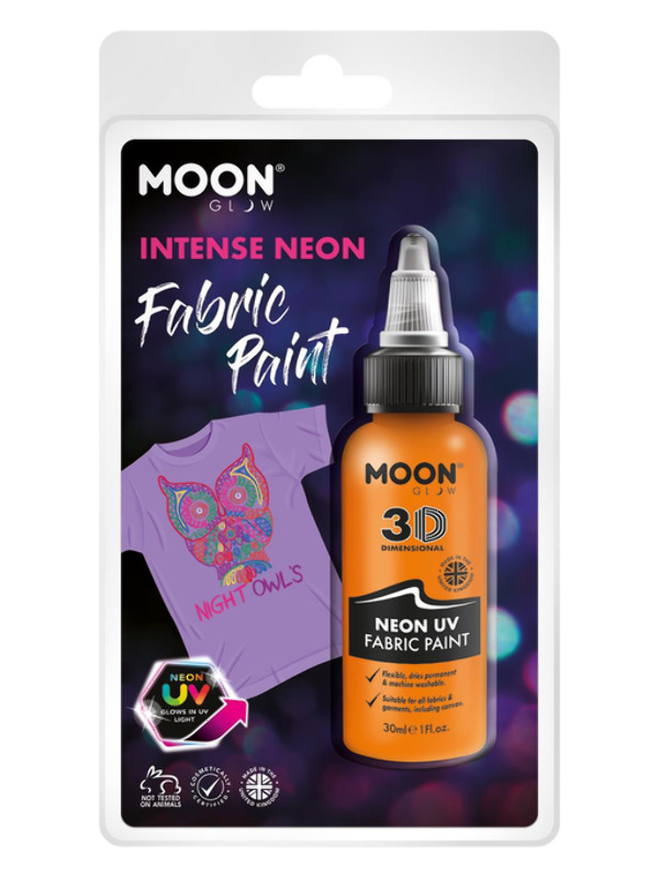 Moon Glow - Neon UV Intense Fabric Paint, Orange