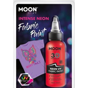 Moon Glow - Neon UV Intense Fabric Paint, Red