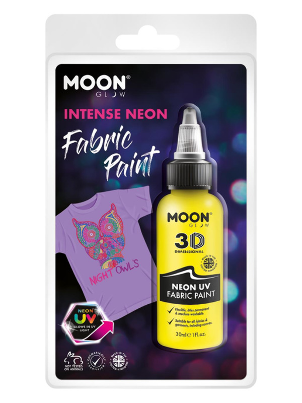 Moon Glow - Neon UV Intense Fabric Paint, Yellow